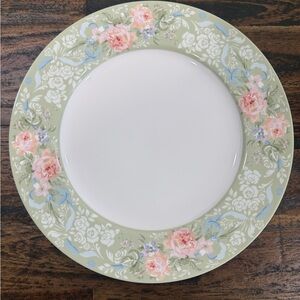 Dior Pink and Green Floral Dinner Plate